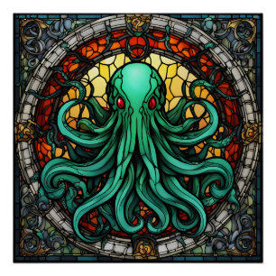 Póster Cthulhu StainGlass