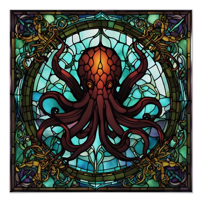 Póster Cthulhu StainGlass (Frente)