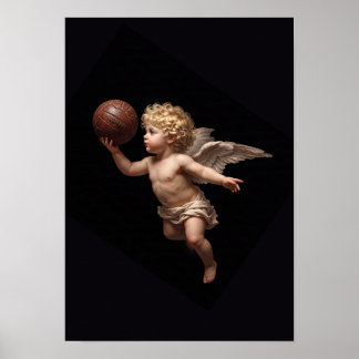 Póster cuadro Ángel con Balón Vintage