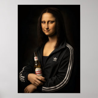 Póster cuadro Mola Lisa Cerveza y Chándal