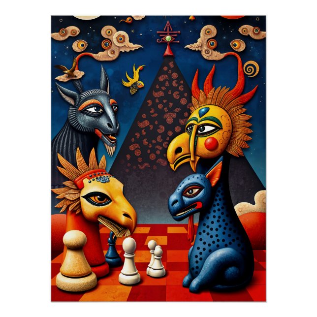 Póster cuadro surreal 3D (Frente)