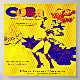 Póster Cuba 1950's Print