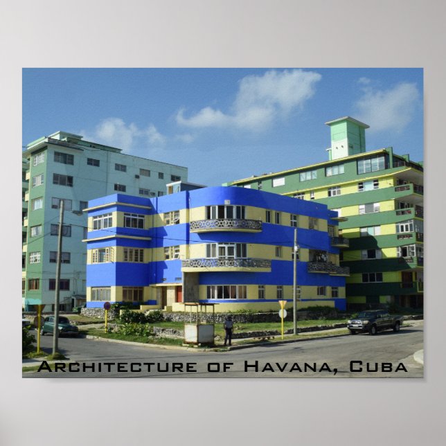 Poster Cuba: Arquitetura do Art Deco (Frente)