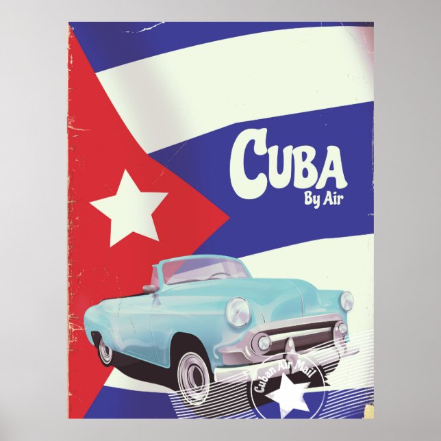 Póster Cuba de avião (Frente)