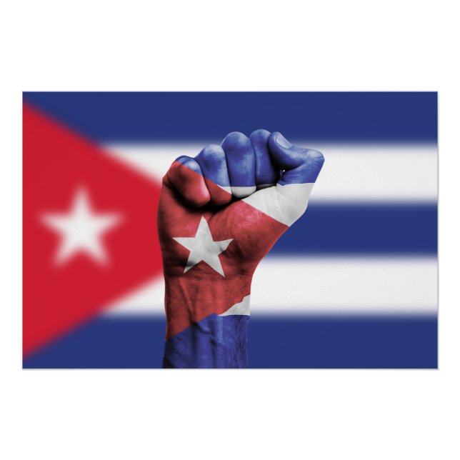 Póster Cuba Flag Fist (Frente)