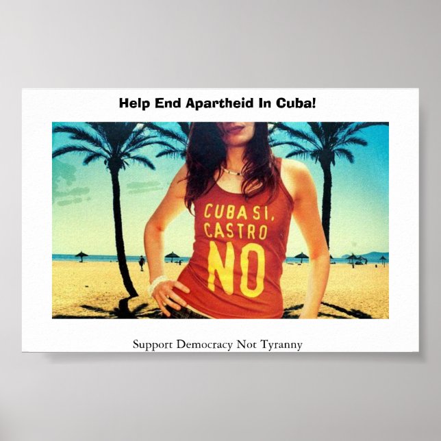 Poster Cuba Si Castro Não (Frente)