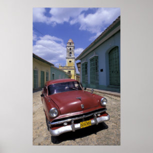 Poster Cuba, velha aldeia colonial de Trinidade.