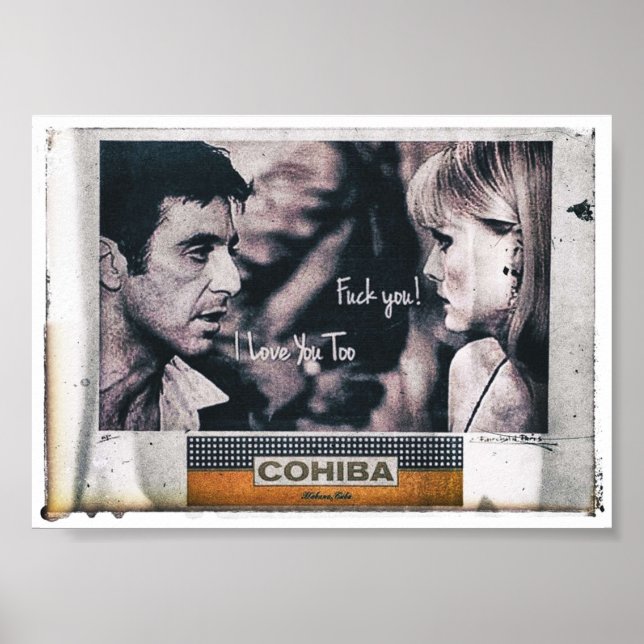 Poster Cuban Cigar Tony Montana (Frente)