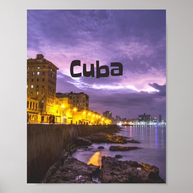 Poster Cubana Havana - Praias À Noite (Frente)