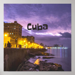 Poster Cubana Havana - Praias À Noite
