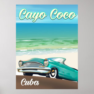Poster cubano das férias dos Cocos de Cayo
