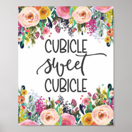 Poster Cubicho doce cubículo, decoração de escritório