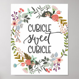 Poster Cubicho doce cubículo, decoração de escritório
