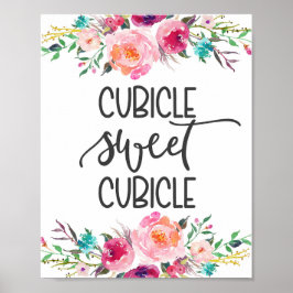 Poster Cubicho doce cubículo, decoração de escritório