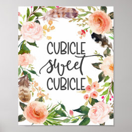 Poster Cubicho doce cubículo, decoração de escritório