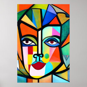 Poster Cubismo Abstrato face