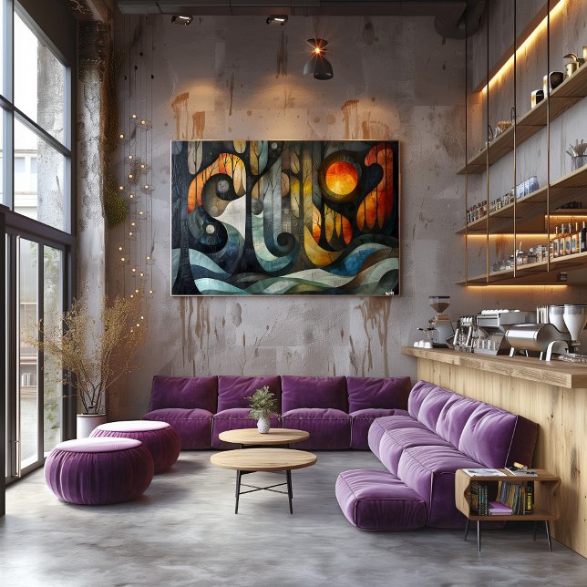 Póster Cubismo: Bosque Enigmático (Criador carregado)