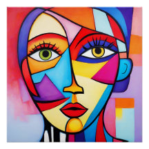 Cubismo Colorido de Abstrato
