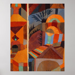 Poster Cubismo Colorido Paul Klee Abstrato