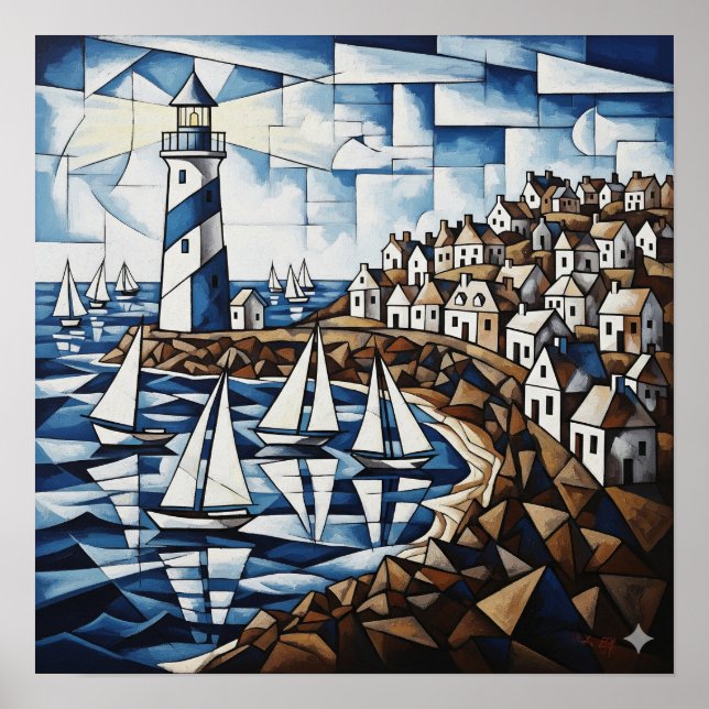 Poster Cubismo Costeiro (Frente)