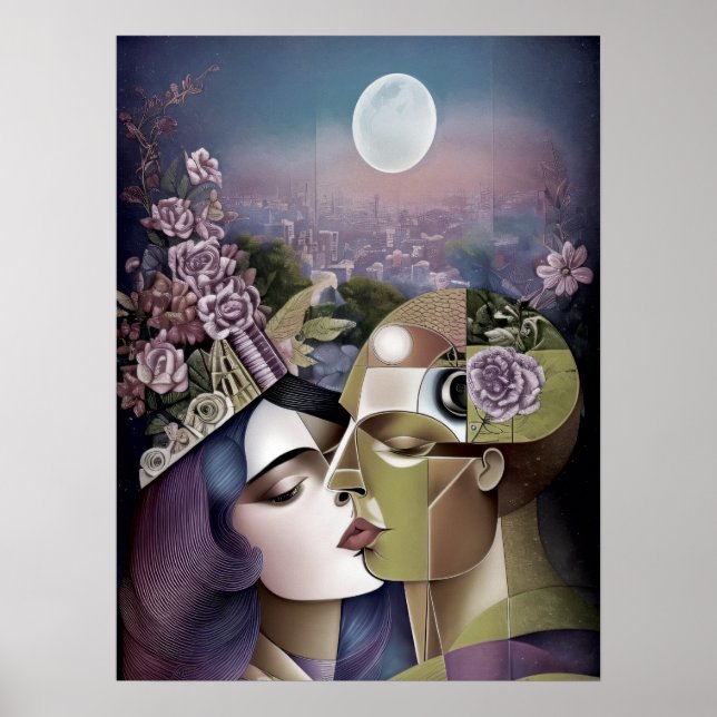 Poster Cubismo encontra Cyberpunk (Frente)