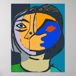 Póster Cubismo feminino