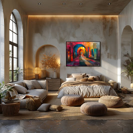 Póster Cubismo: Pasaje de Arcos y Colores