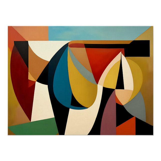 Póster Cubismo Surreal Fragmentado (Frente)