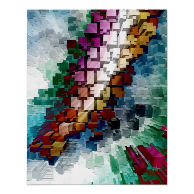 Póster Cubo Centrado (Frente)