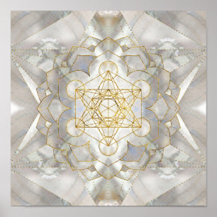 Poster Cubo de Metatron em Geometria Sagrada de Lótus