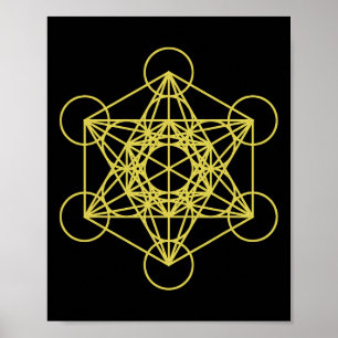 Poster Cubo de Metatron Geometria Sagrada Yoga Geometria 