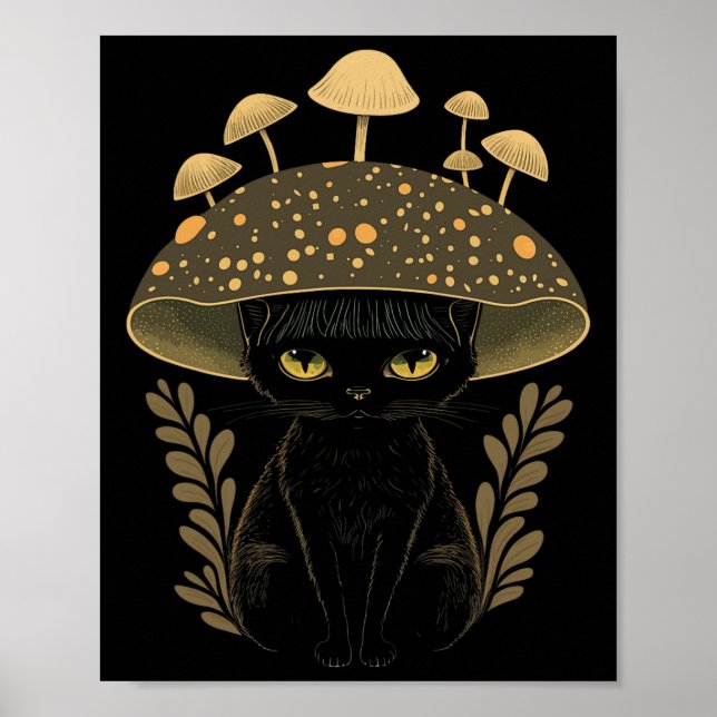 Poster Cubo-guagecore Aestético Gato-Cogumelo Mulheres Cr (Frente)