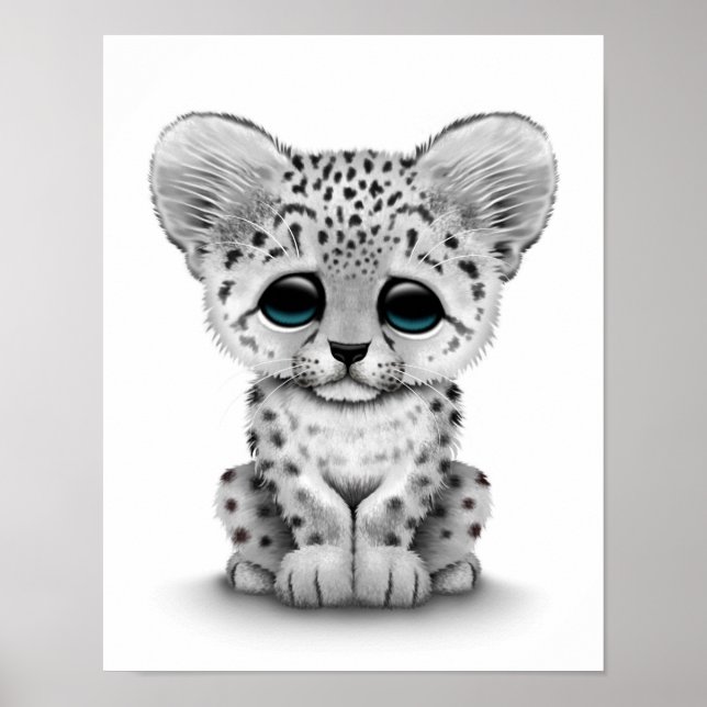 Poster Cubo-leopardo-da-neve-branca (Frente)