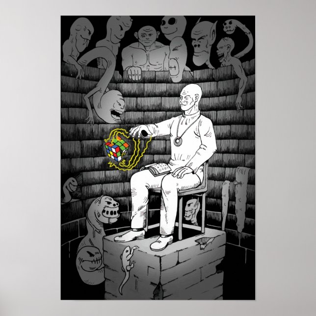 Poster Cubo Magia e Monstros (Frente)