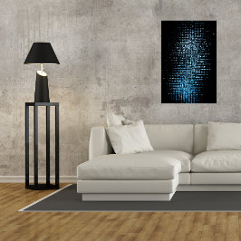 Poster Cubos azuis abstrato