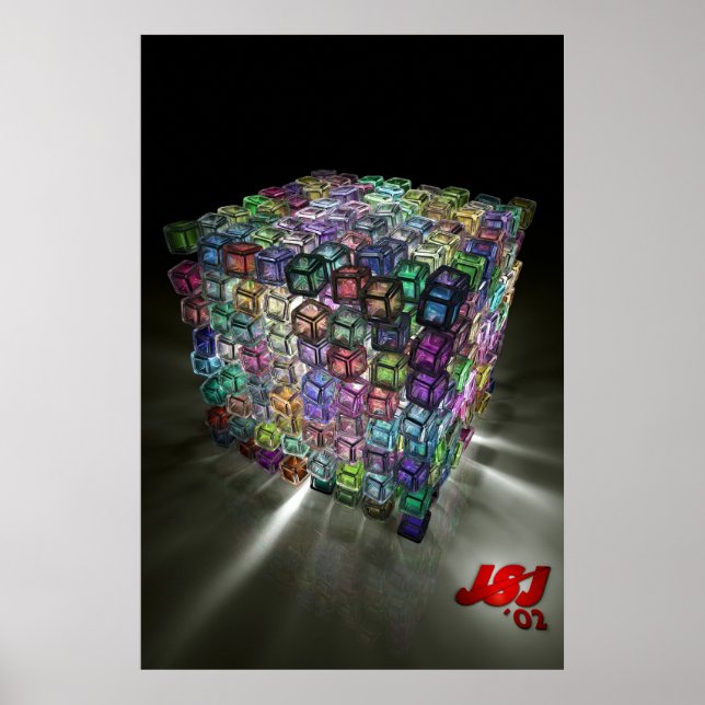 Poster cubos coloridos (Frente)