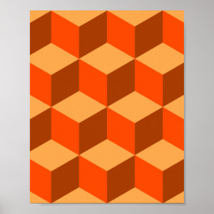 Poster Cubos laranja