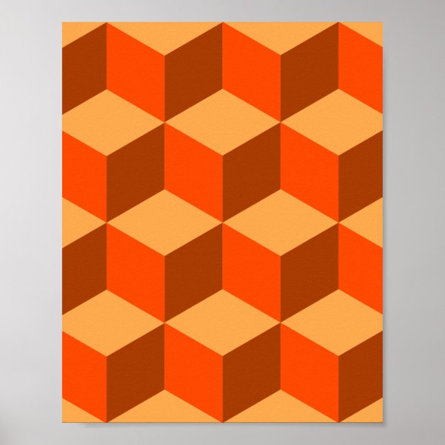 Poster Cubos Laranja (Frente)