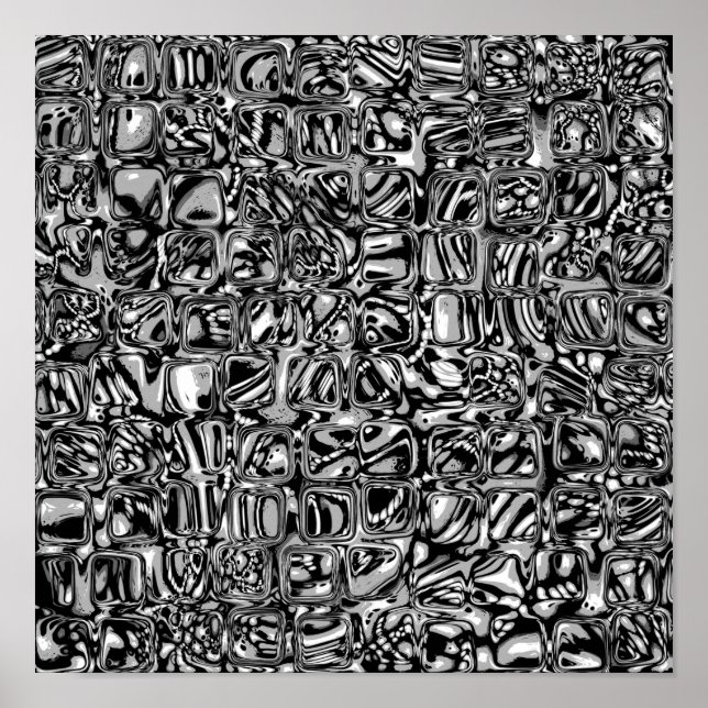 Poster Cubos Pretos E Brancos (Frente)