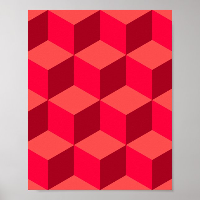Poster Cubos Vermelhos (Frente)