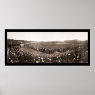 Póster Cubs contra a foto 1907 do basebol dos tigres