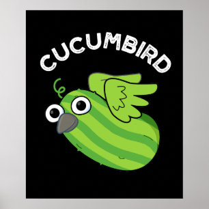 Poster Cucumbird Funny Veggie Pepino Pun Dardo BG