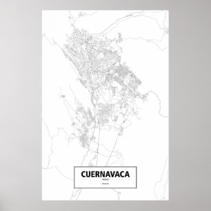 Poster Cuernavaca, México (preto no branco)