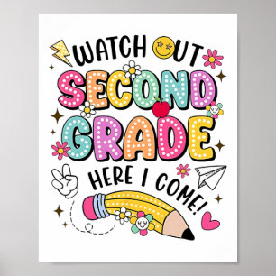 Poster Cuidado 2ª Série Aqui Vou Eu Volta às Aulas