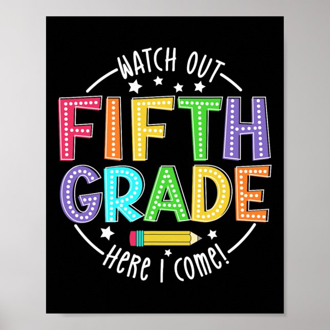 Poster Cuidado 5º Ano Aqui Vou Eu Primeiro Dia de Volta à (Frente)