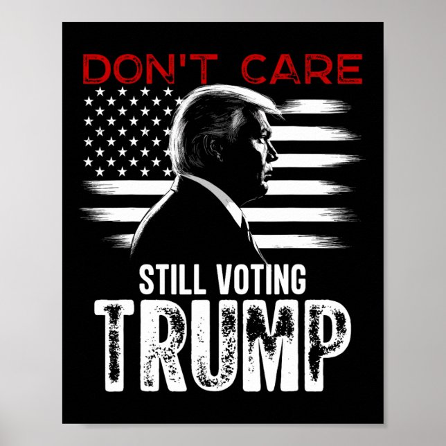 Poster Cuidado Ainda Votando Presentes De Camisa (Frente)
