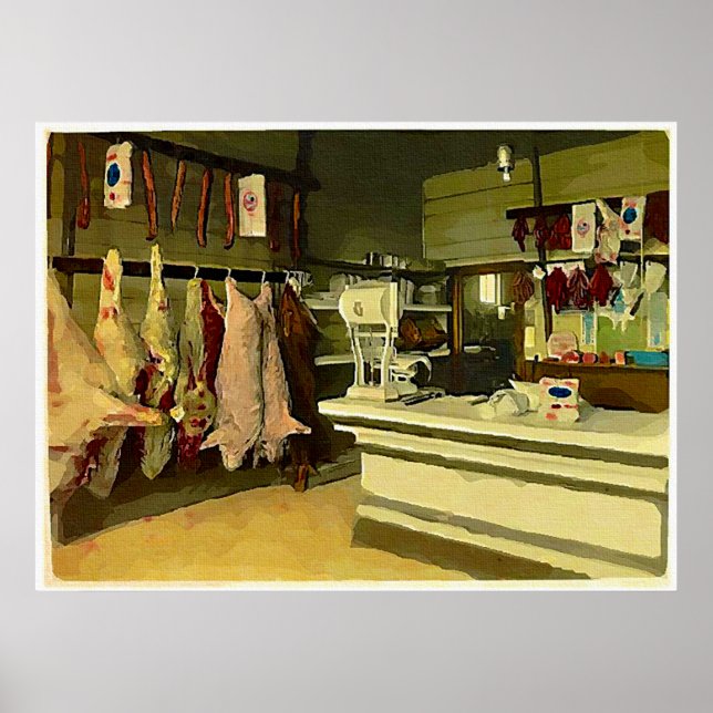 Póster Cuidado com a carne (Frente)