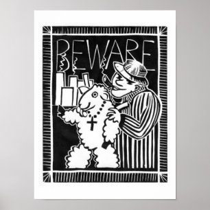 Poster Cuidado com as corporações no vestuário de ovel