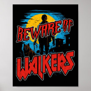 Poster Cuidado Com O Assustador Zombie Walker Horror H