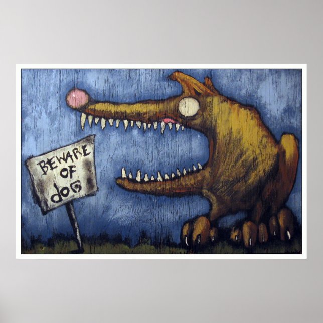 PÓSTER "CUIDADO COM O CACHORRO #1" (Frente)